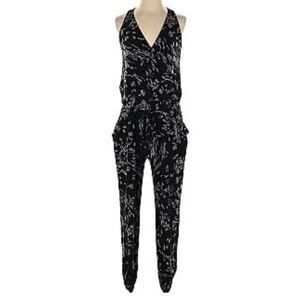 Veronica M. Black and white stretchy jumpsuit size XS